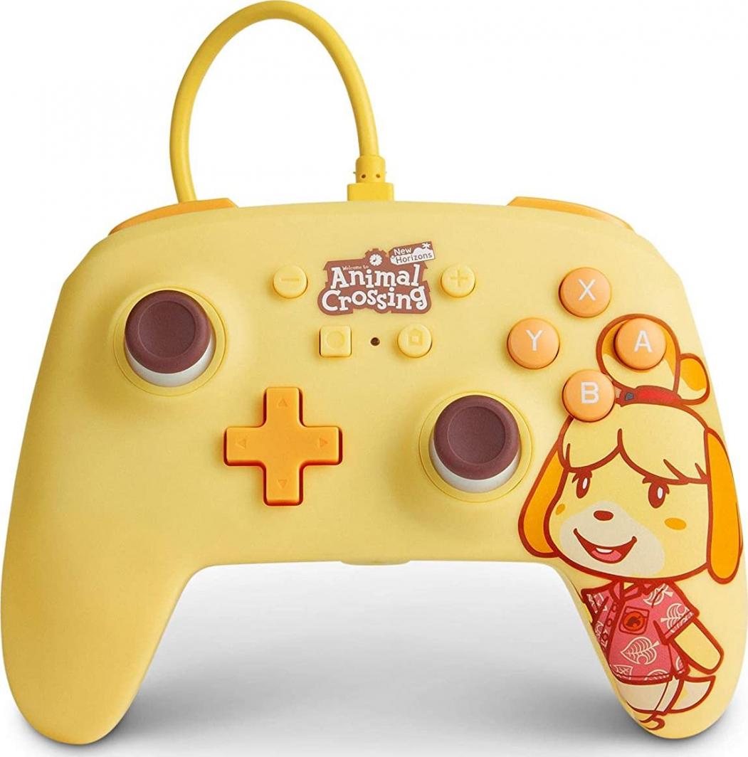 Kontroller PowerA Animal Crossing Isabelle, me kabllo, i verdhë