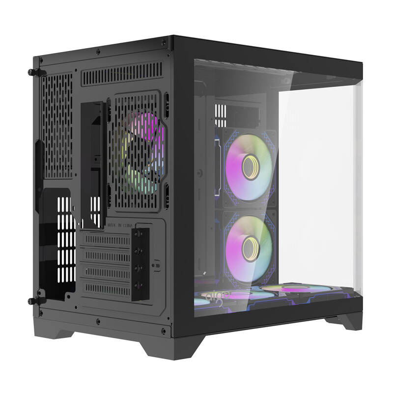 Kuti kompjuteri DarkFlash FT418, M-ATX Mini Tower, 6 ftohës RGB, e zezë