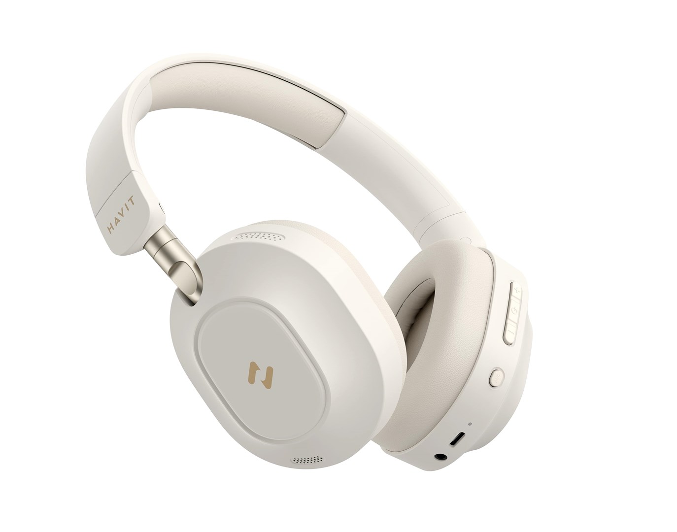 Kufje wireless Havit LIFE NC01H H668BT, Bluetooth, me anulim zhurme, bezhë