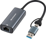 Adapter rrjeti Microconnect MC-USBACNET2.5G, USB C në RJ45, 2.5 Gbps, i zi