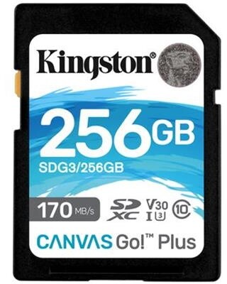 Kartelë e memories Kingston SDXC Canvas Go! Plus 256GB 170MB/s UHS-I U3