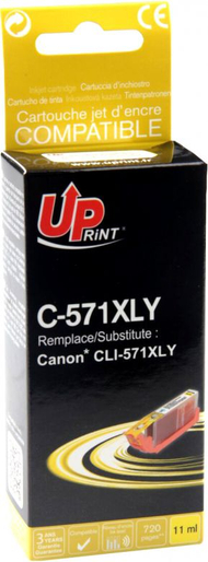 Ngjyrë printeri UPrint C-571XLY / CLI571Y XL, e verdhë