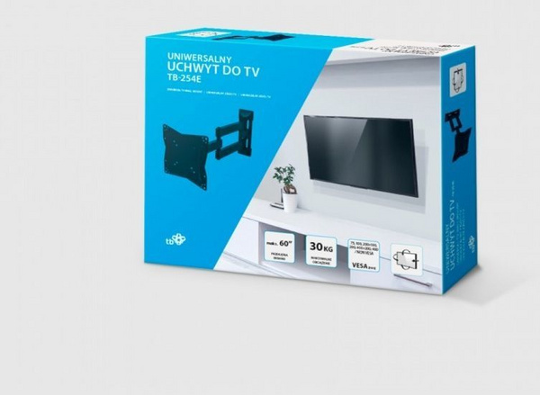 Mbajtëse murale për TV TB Print TB-254E, deri 60", VESA 400x400, e zezë