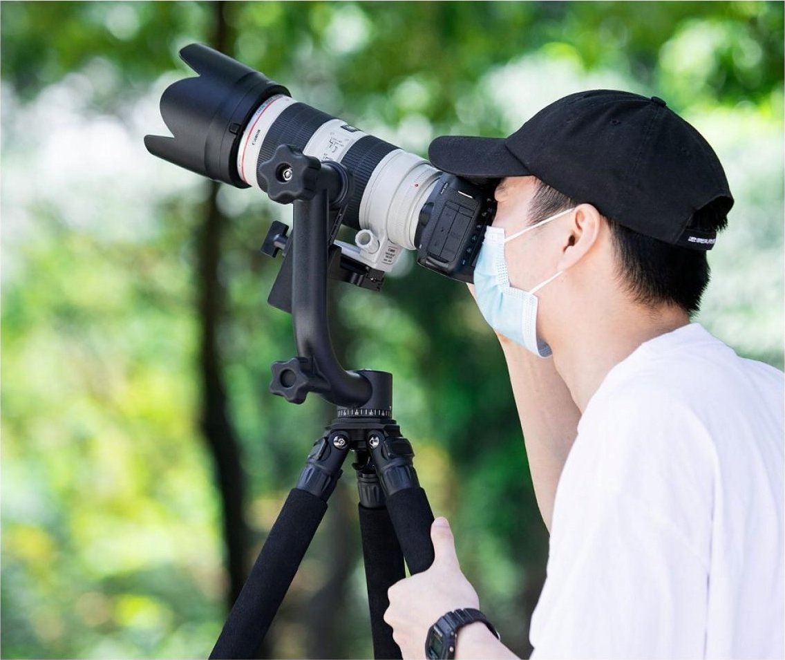 Kokë panoramike gimbal K&amp;F Concept KF31.033, kapacitet 20kg, alumini, e zezë