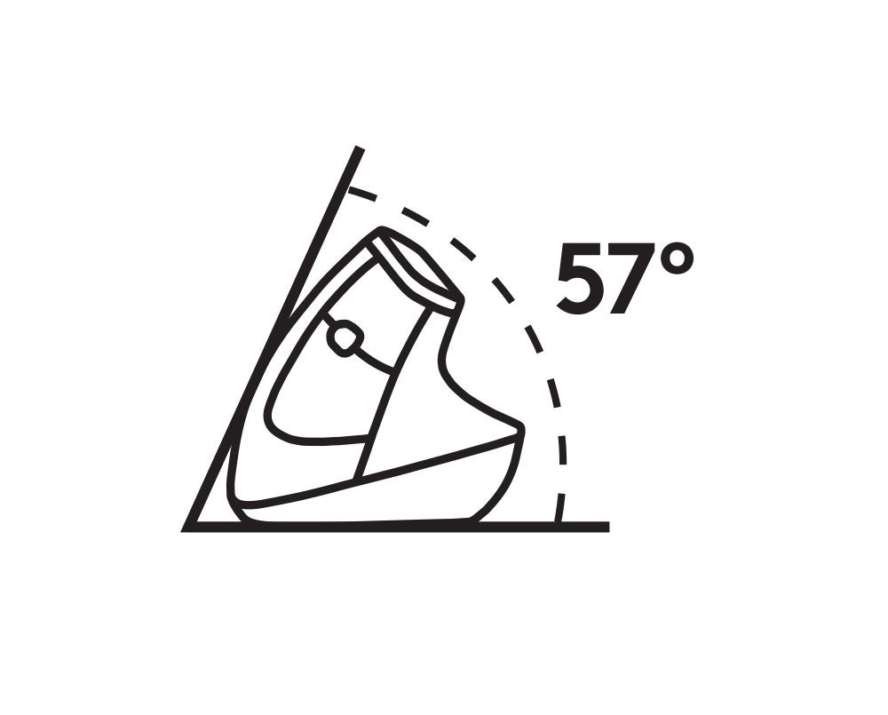 Maus Logitech MX Vertical, RF Wireless+Bluetooth, ergonomik, i hirtë