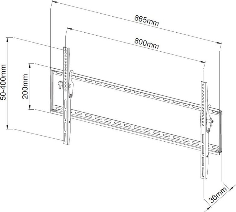 Ѕидна држачка за ТВ Slim Tilt Eco, 42-80\", капацитет 60 kg, црна