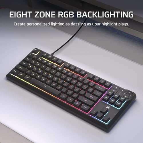 Tastierë gaming Corsair K55 TKL, RGB, pa numpad, e zezë