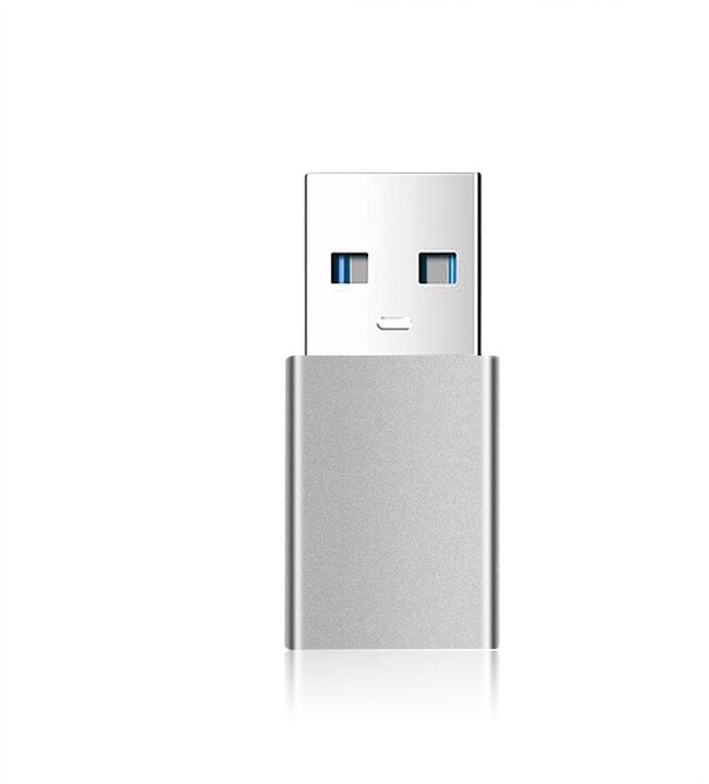 Përshtatës FIXED, USB-C - USB-A 3.0, OTG, i hirtë