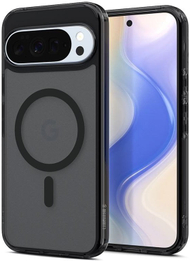 Mbulesë telefoni Spigen Ultra Hybrid MagSafe për Google Pixel 10 Pro XL, transparente, kornizë gri e errët