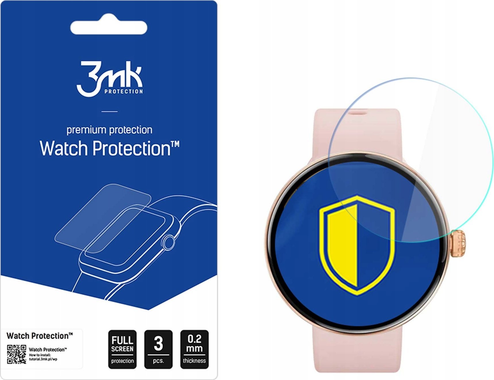 Mbrojtëse ekrani 3mk Watch Protection ARC për Garmin Approach S44 S50 42mm, xham mbrojtës, transparente