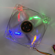 Ventilator kase EUROCASE 80mm, 12V, RGB, 3 pin