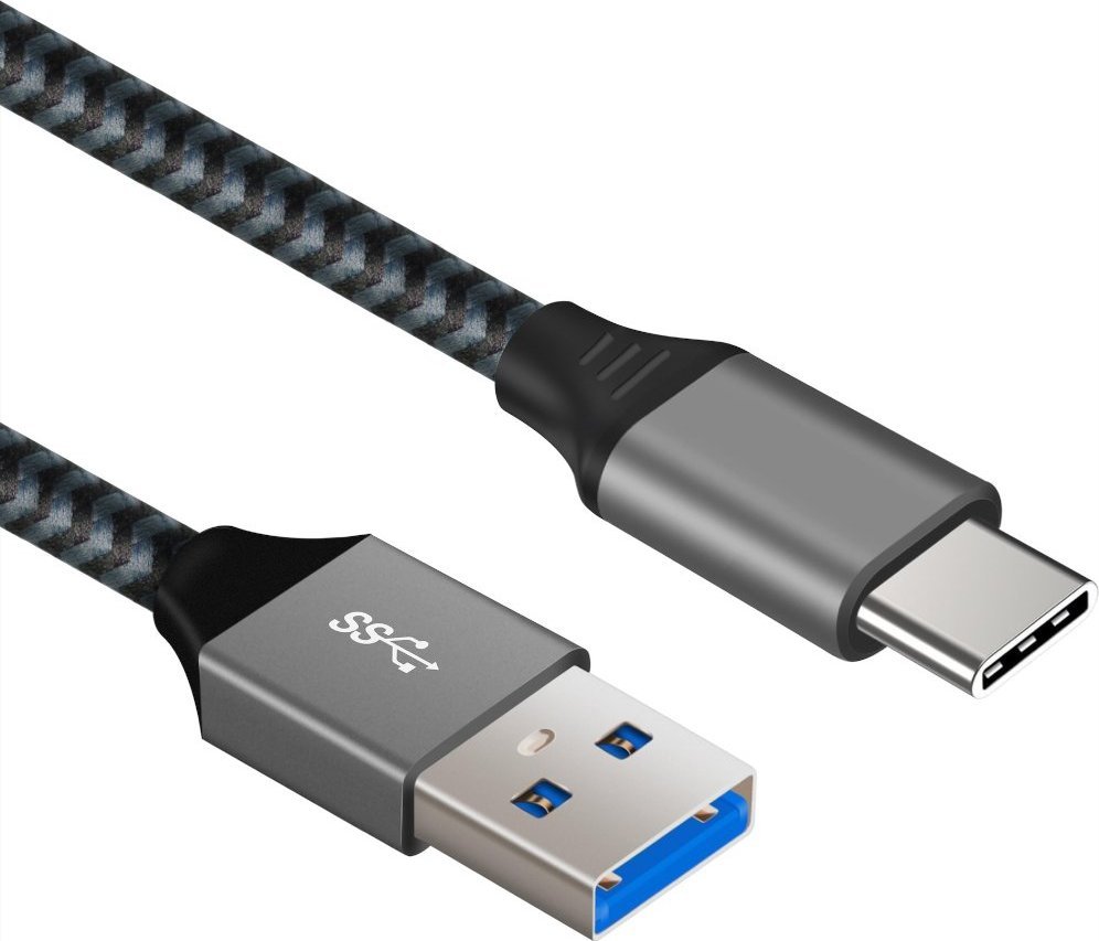 Kabllo USB Art OEM C2, USB A në USB C, 0.5 m, 10 Gbps, zi argjend