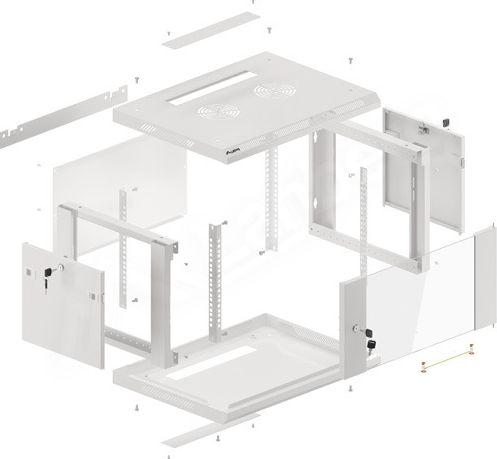 Lanberg Ѕиден 19" Rack Кабинет 6U 600x450 mm, Сив