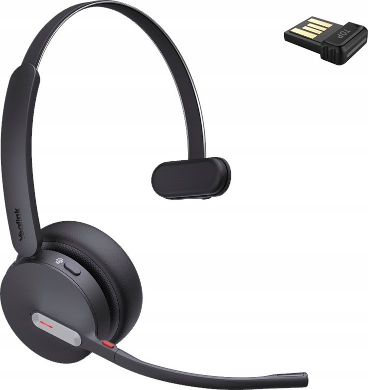 Моно слушалка Yealink BH70 Teams, со Блутут, врска USB A, црна
