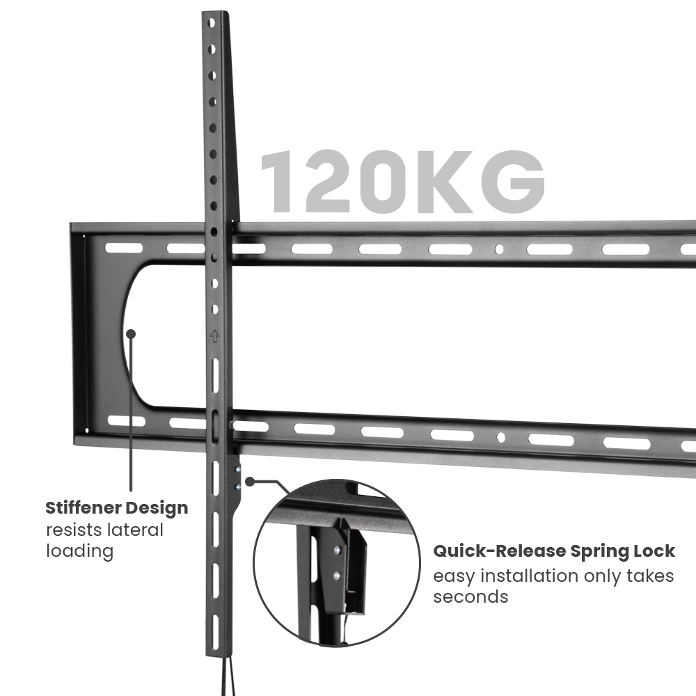 Mbajtës televizori Serioux TV7369F, 60"-120", 120 kg, i zi