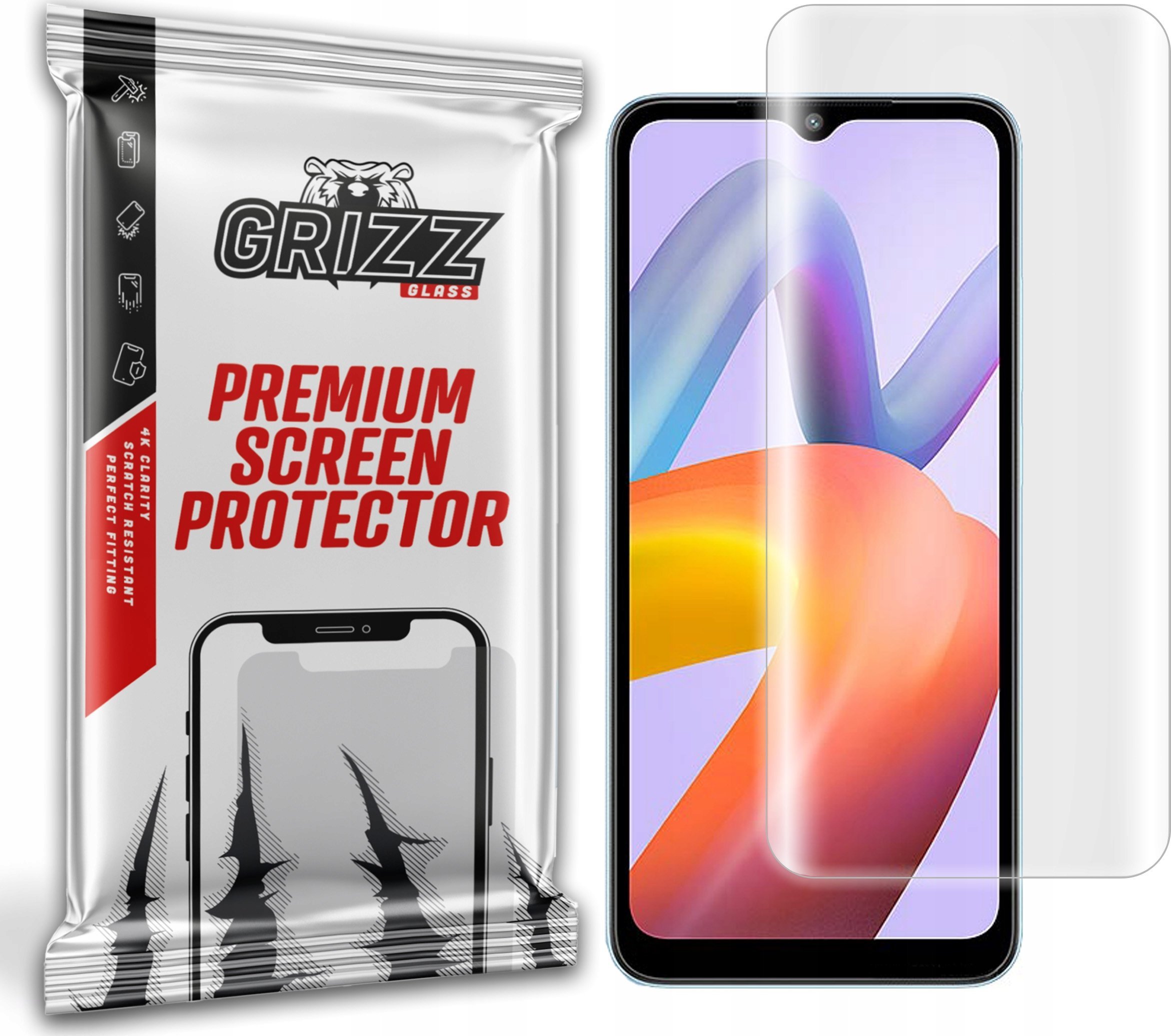 Folie mbrojtëse GrizzGlass Hydrogel Film Xiaomi Redmi A2, ekran i plotë, transparente
