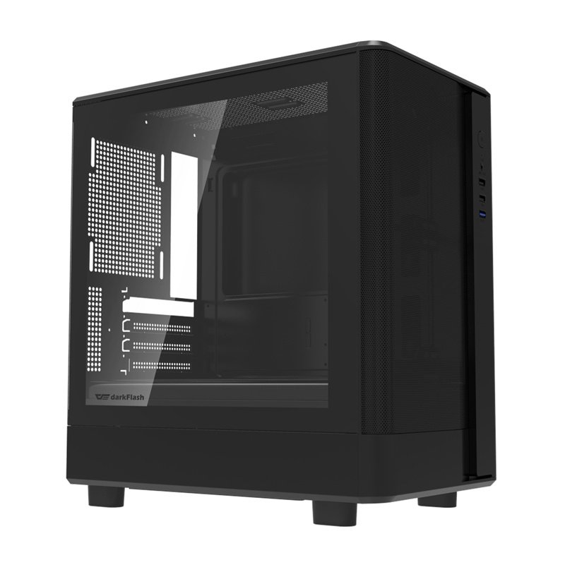 Kullë PC Darkflash DB330M Mesh, Micro ATX ITX, panel xhami i temperuar, e zezë