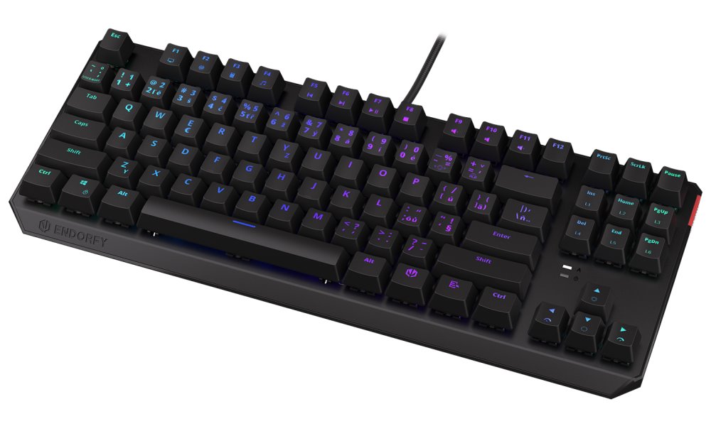 Tastierë Endorfy Thock TKL, Kailh Brown RGB, USB, e zezë