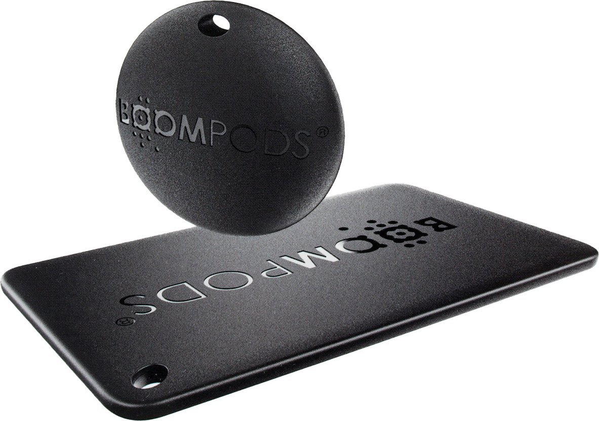 GPS gjurmues Boompods Tag &amp; Card Bundle, Bluetooth, për iOS, i zi