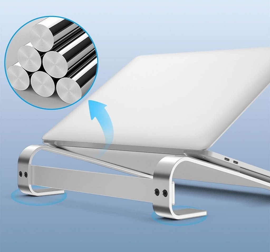 Stendë për laptop Art P22, metalike, 10-17", argjend