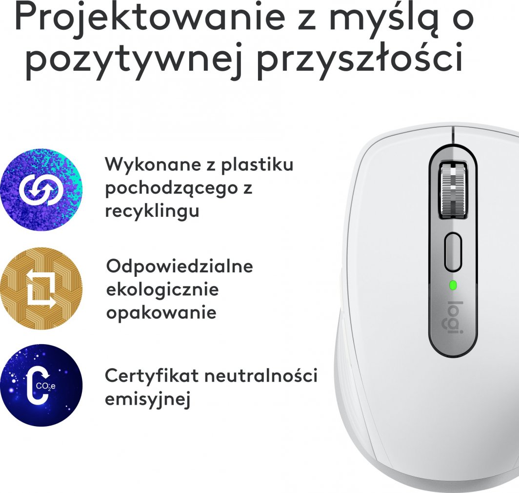 Maus Logitech Anywhere, wireless, Bluetooth, USB-C, i hirt