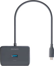 Hub USB C Deltaco USBC-HUB203, 4 porta USB A, 5 Gbit/s, i zi