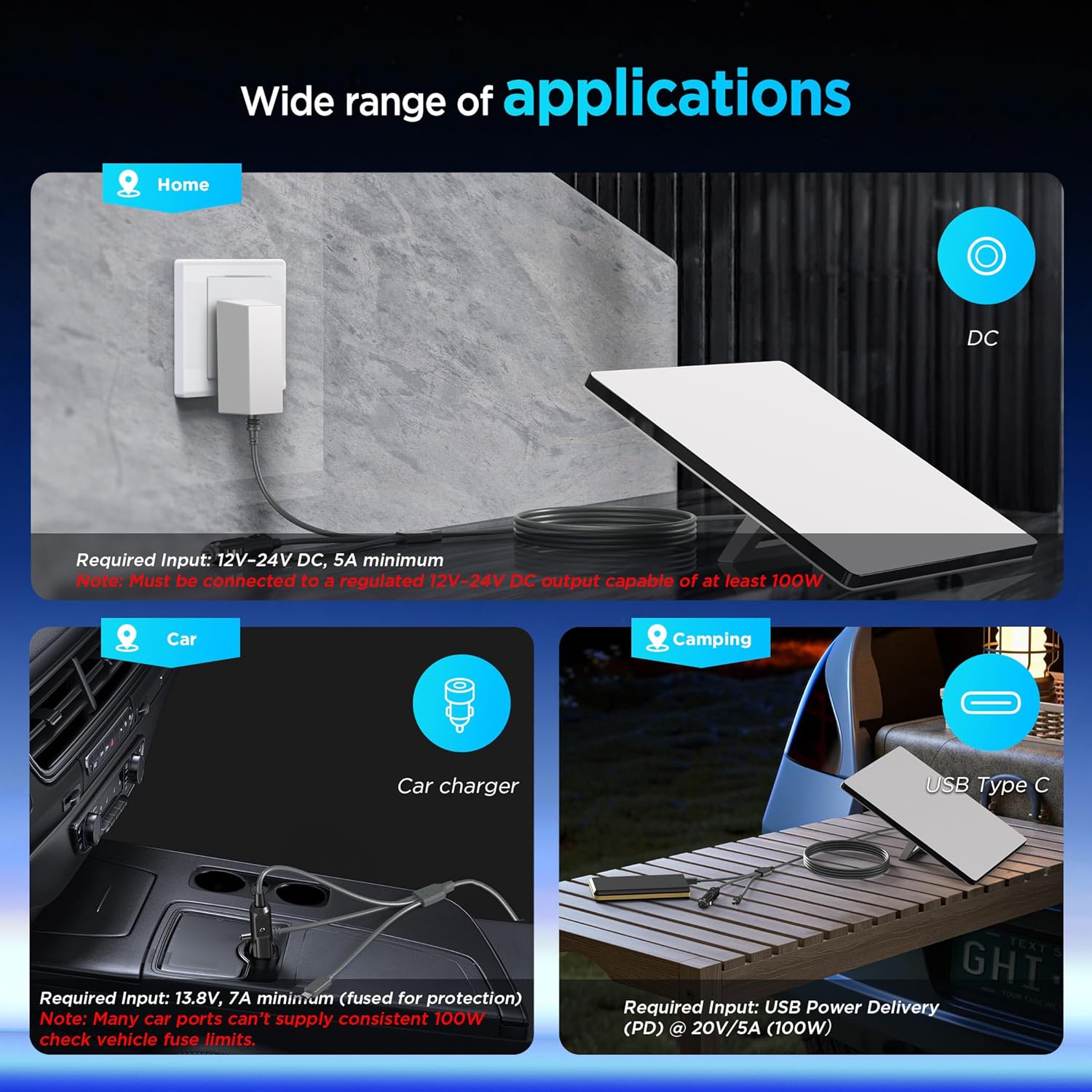 Kabllo për Starlink Mini, 3-në-1, 2m, e zezë