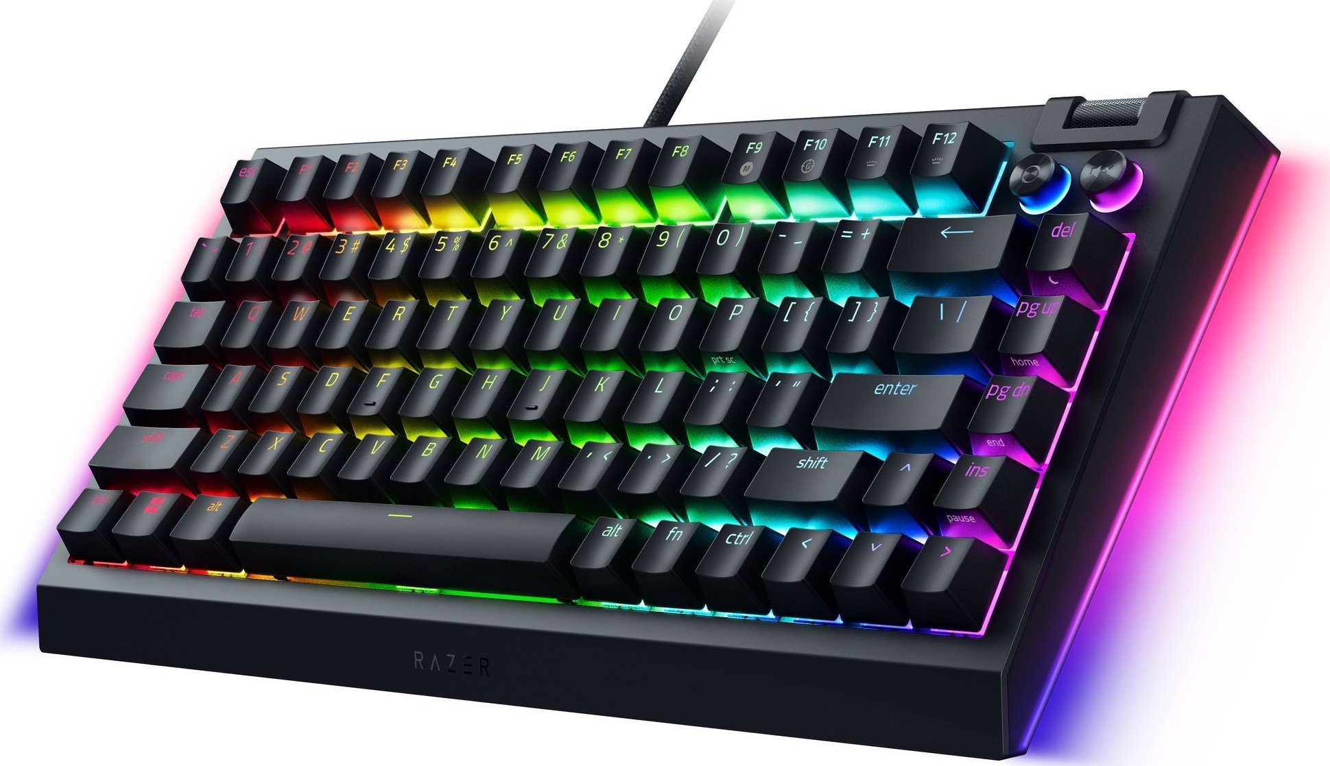 Tastierë mekanike Razer BlackWidow V4 75%, Razer Orange, RGB, e zezë 3