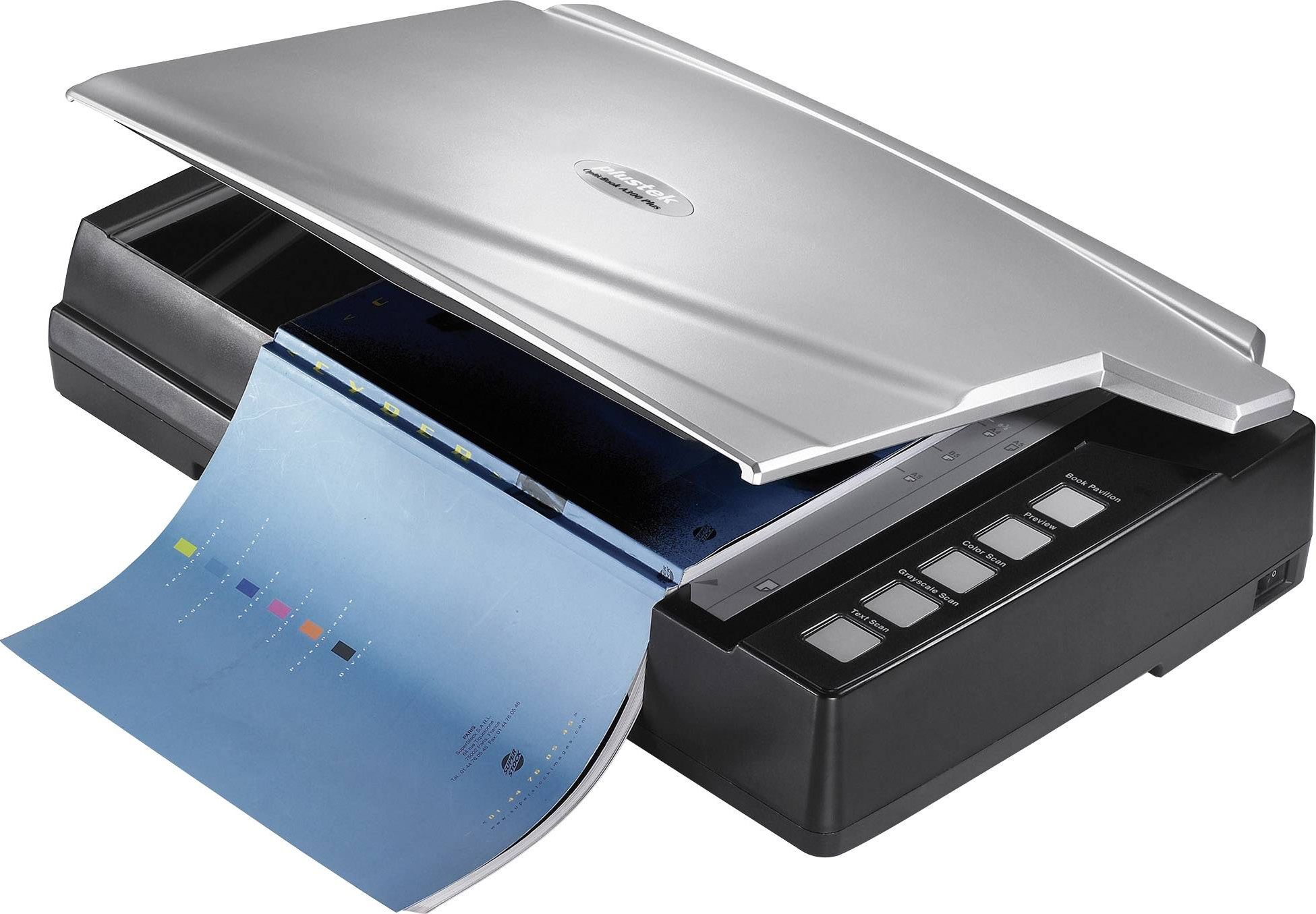 Skaner flatbed Plustek OpticBook A300 Plus, A3, 600x600 DPI, i zi argjendtë
