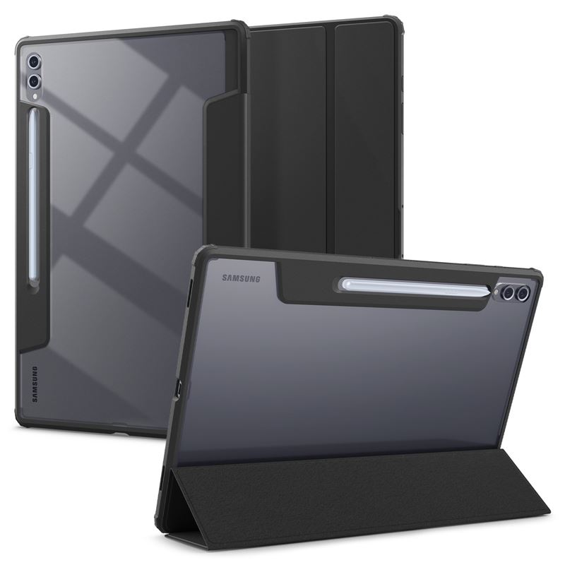 Mbrojtëse Spigen Ultra Hybrid Pro për Samsung Galaxy Tab S10/S9/S8 Ultra, 32.08 cm x 20.46 cm, e zezë me mbulesë transparente