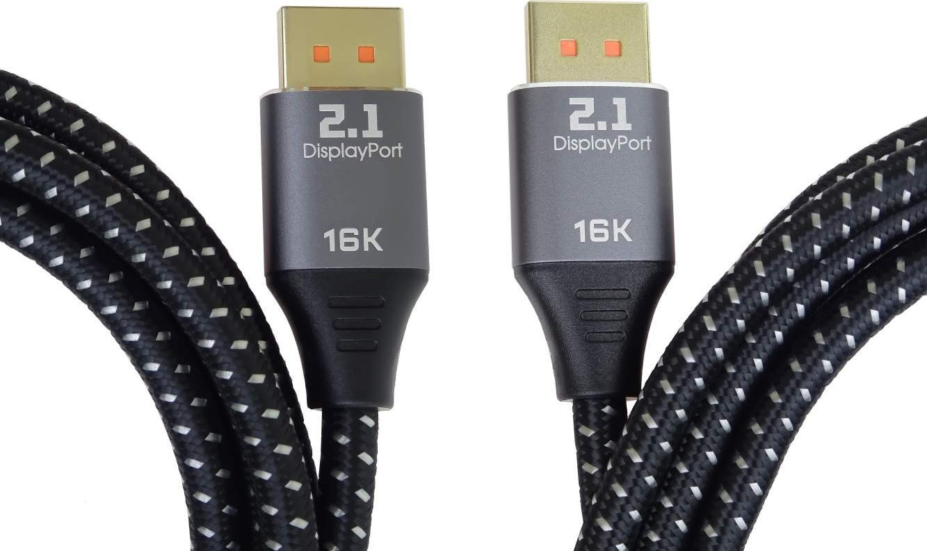 Kabllo DisplayPort PREMIUMCORD kport11-02, DisplayPort 2.1, deri 16K 60Hz 8K 120Hz, e zezë