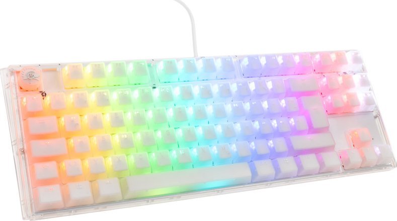 Tastierë gaming Ducky One 3 Aura White TKL, Kailh Jellyfish Y, RGB, e bardhë