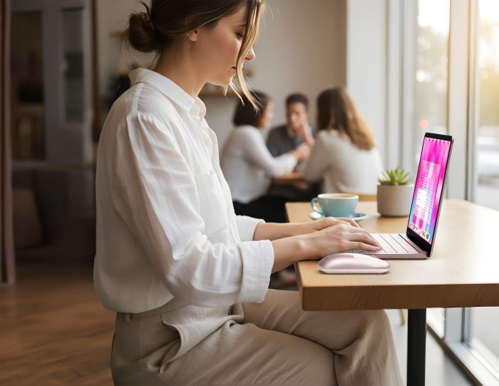 Satechi Slim EX Wireless Mouse, Blush