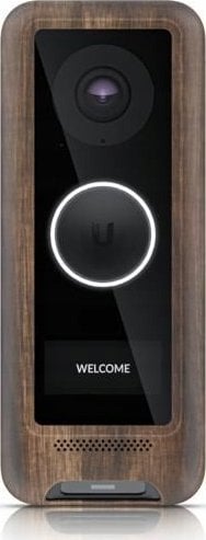 Kapak dekorativ zile dere Ubiquiti UVC G4 Doorbell, polikarbonat, pamje druri, kafe