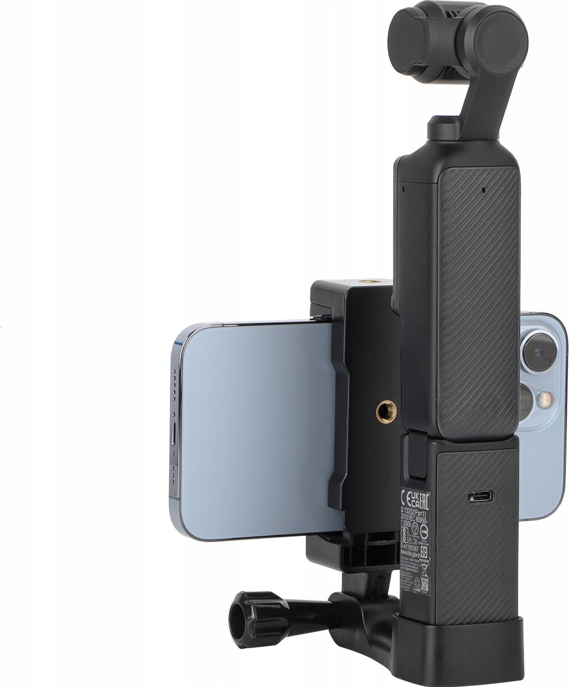 Adapter dore Sunnylife ZJ747 për DJI Osmo Pocket 3, për smartphone, plastikë rezistente, i zi