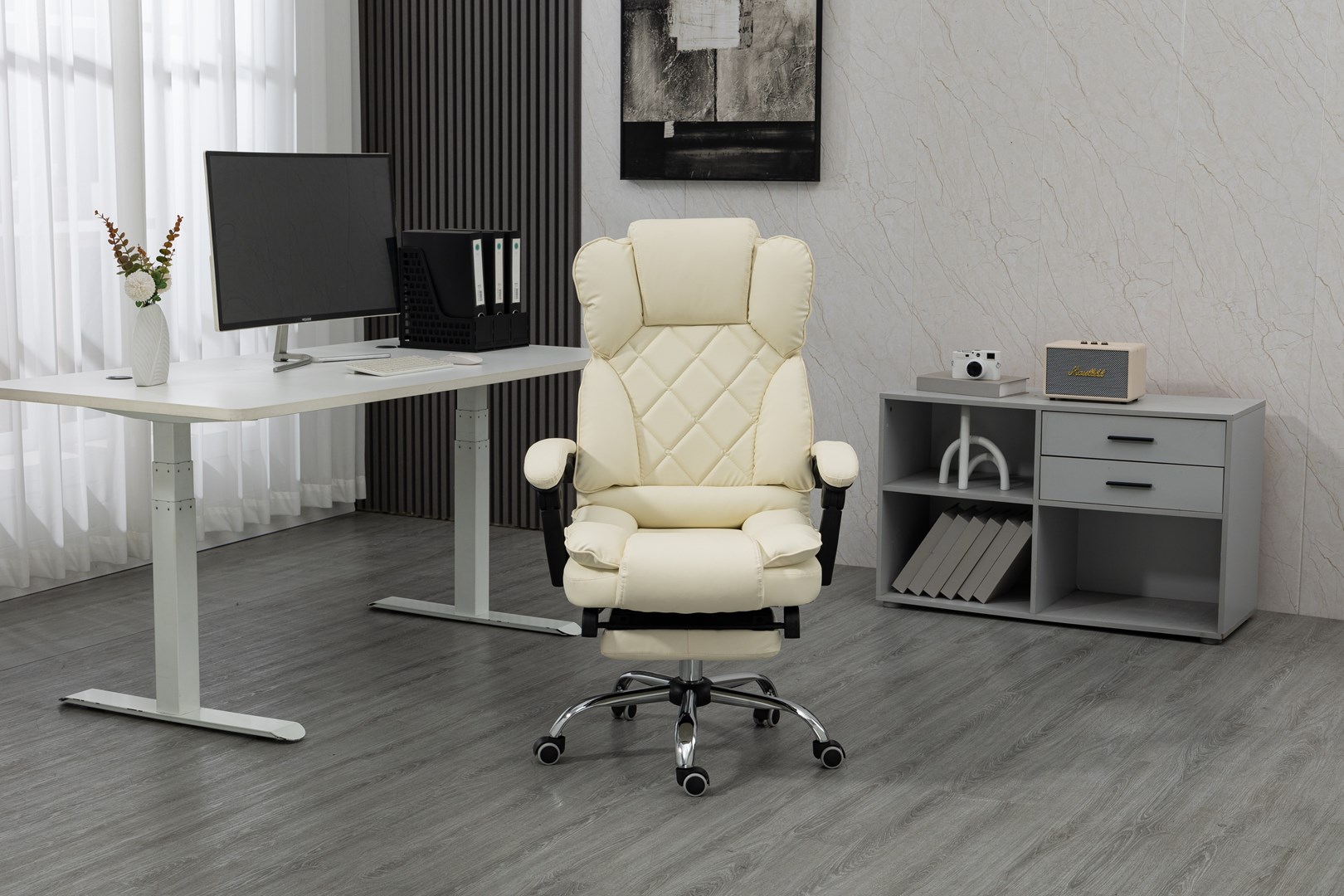 Karrige zyre Activejet YK7416, ergonomike, bezhë