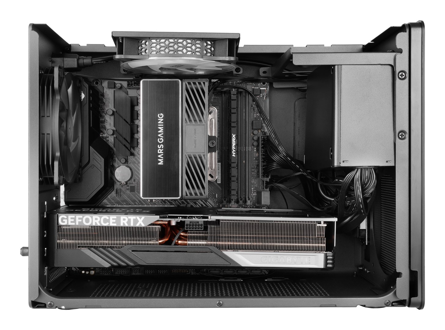 Kuti PC Mars Gaming MC-XPRO, MicroATX, mini tower, mesh, e zezë