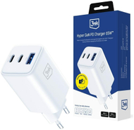 Karikues AC 3MK Hyper GaN 65W, 1x USB A, 2x USB C, i bardhë