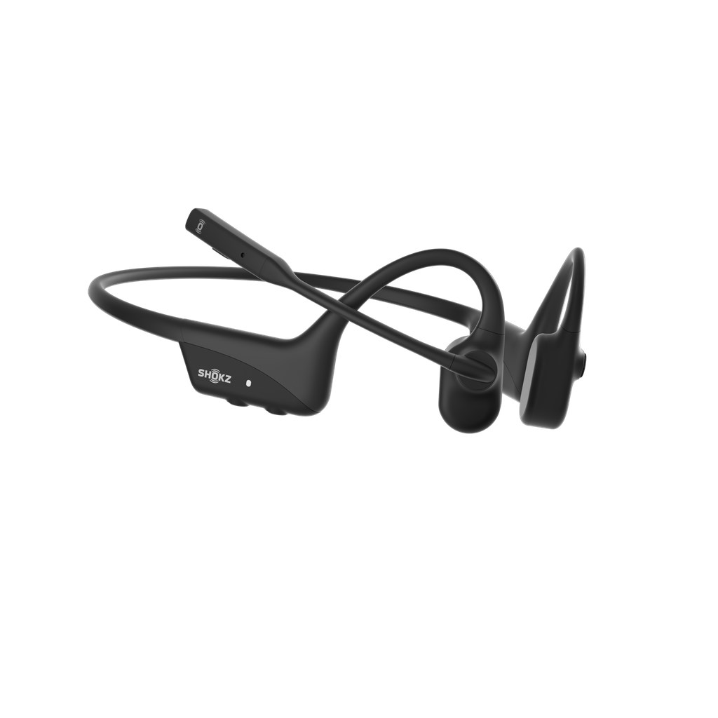 Kufje Bluetooth Shokz OpenComm 2 UC 2025, bone conduction, me mikrofon, gri