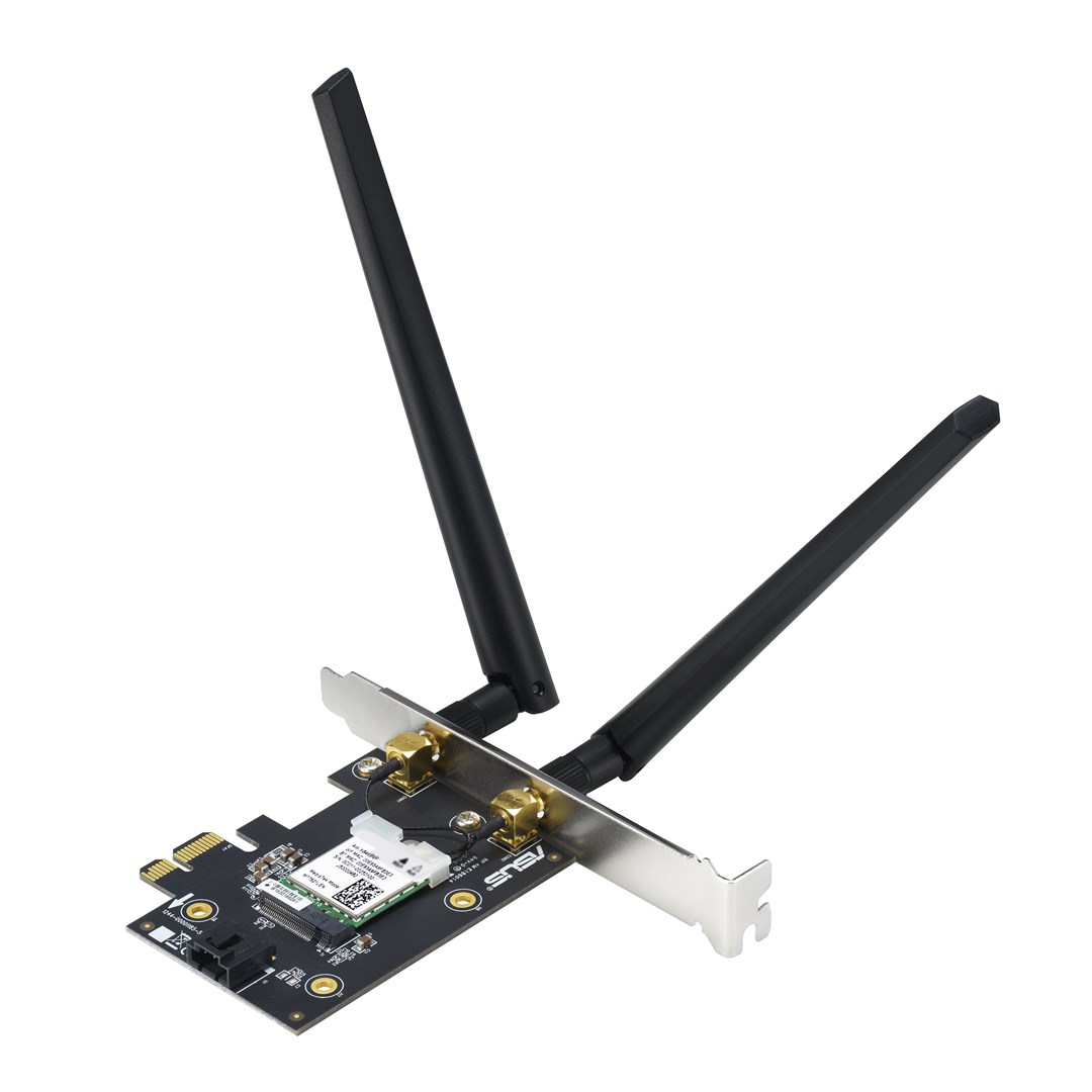 Kartë rrjeti Asus PCE-AX1800, PCIe, Wi-Fi 6, Bluetooth 5.2, 1775 Mbps, e zezë