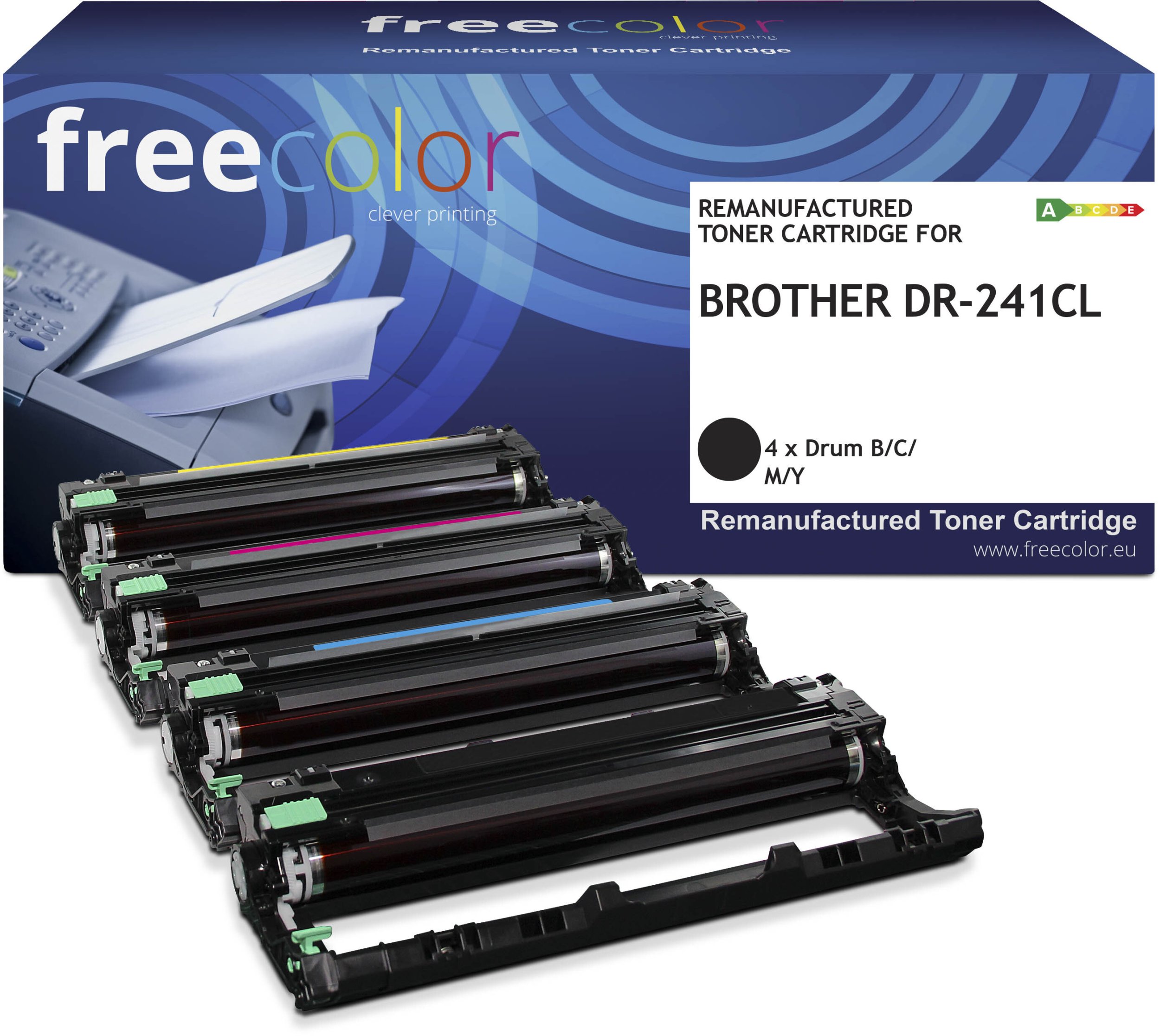 Drum toner Freecolor Brother DR-241CL, set BK C M Y, 15000 faqe