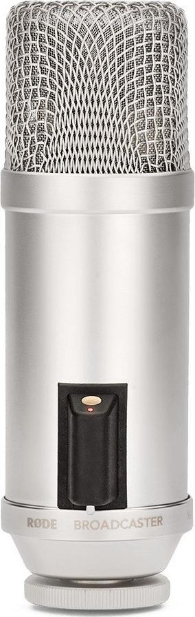 Mikrofon kondensator Rode Broadcaster, profesional për transmetim, për studio, i bardhë