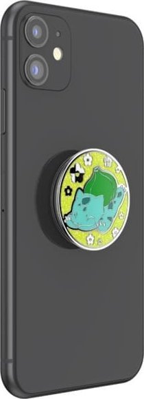 Kapëse telefoni PopSockets Enamel Bulbasaur Nap PopGrip, ngjitës, shumëngjyrësh