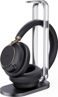Kufje wireless Yealink BH76 Plus Teams, me bazament karikues, USB C A, të zeza