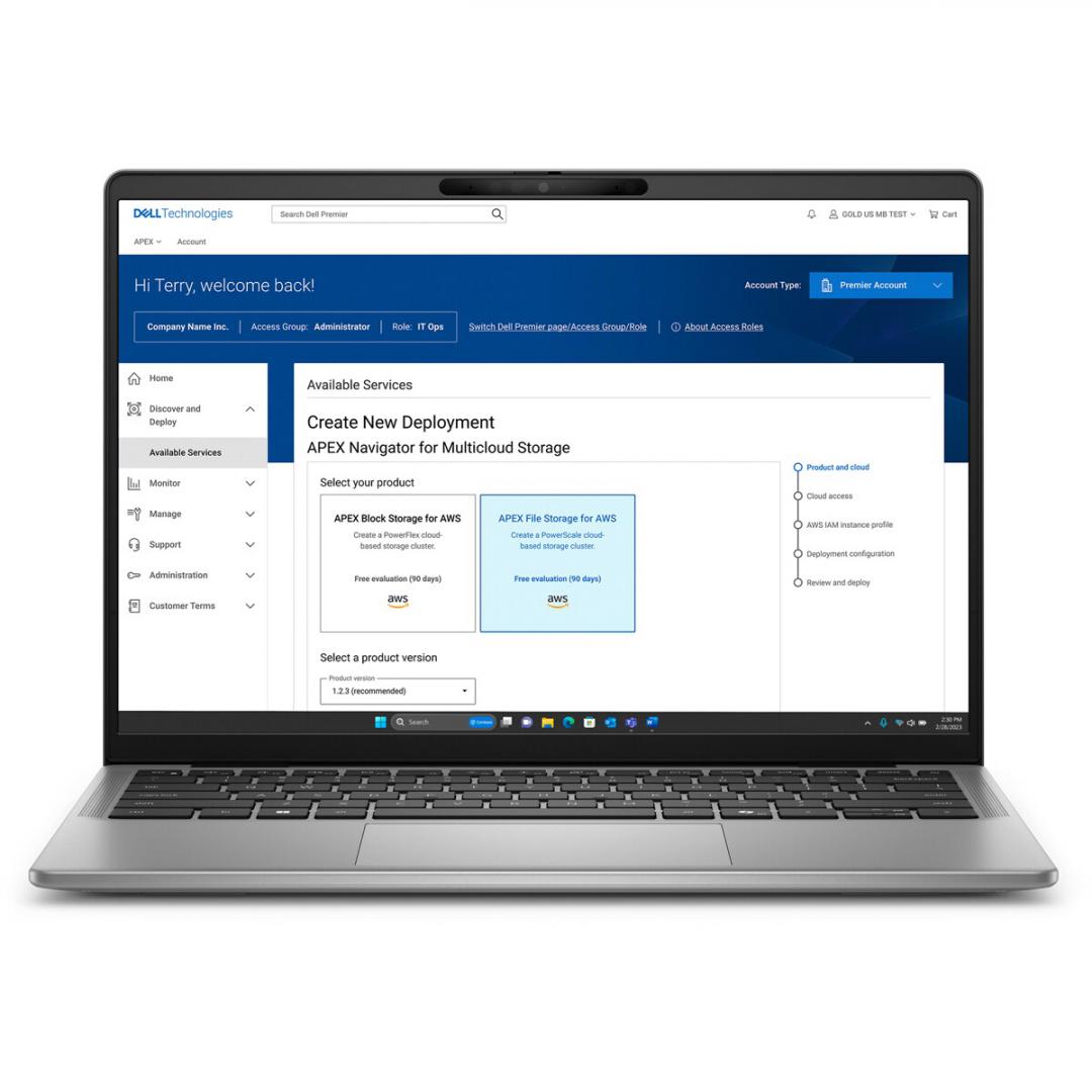 Laptop Dell Latitude 7455, 14", Snapdragon X Elite, 32GB RAM, gri