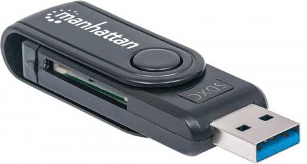 Lexues kartelash Manhattan 24in1, USB 3.0, SD MicroSD MMC, i zi