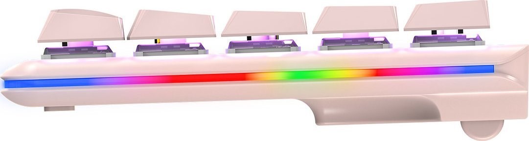 Tastierë Rampage Rebel, Low Profile Red Switch, rozë