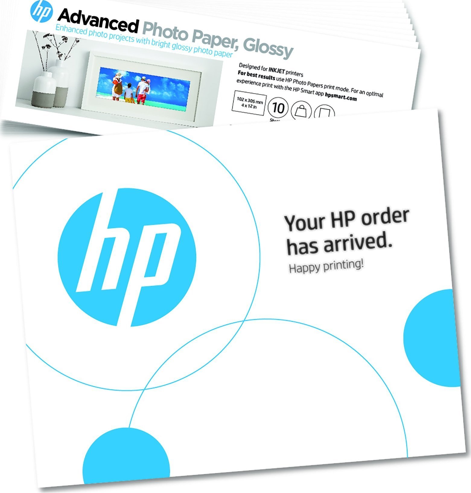 Letër fotografike HP Advanced Glossy, 4 x 12", 250 g/m², 10 fletë