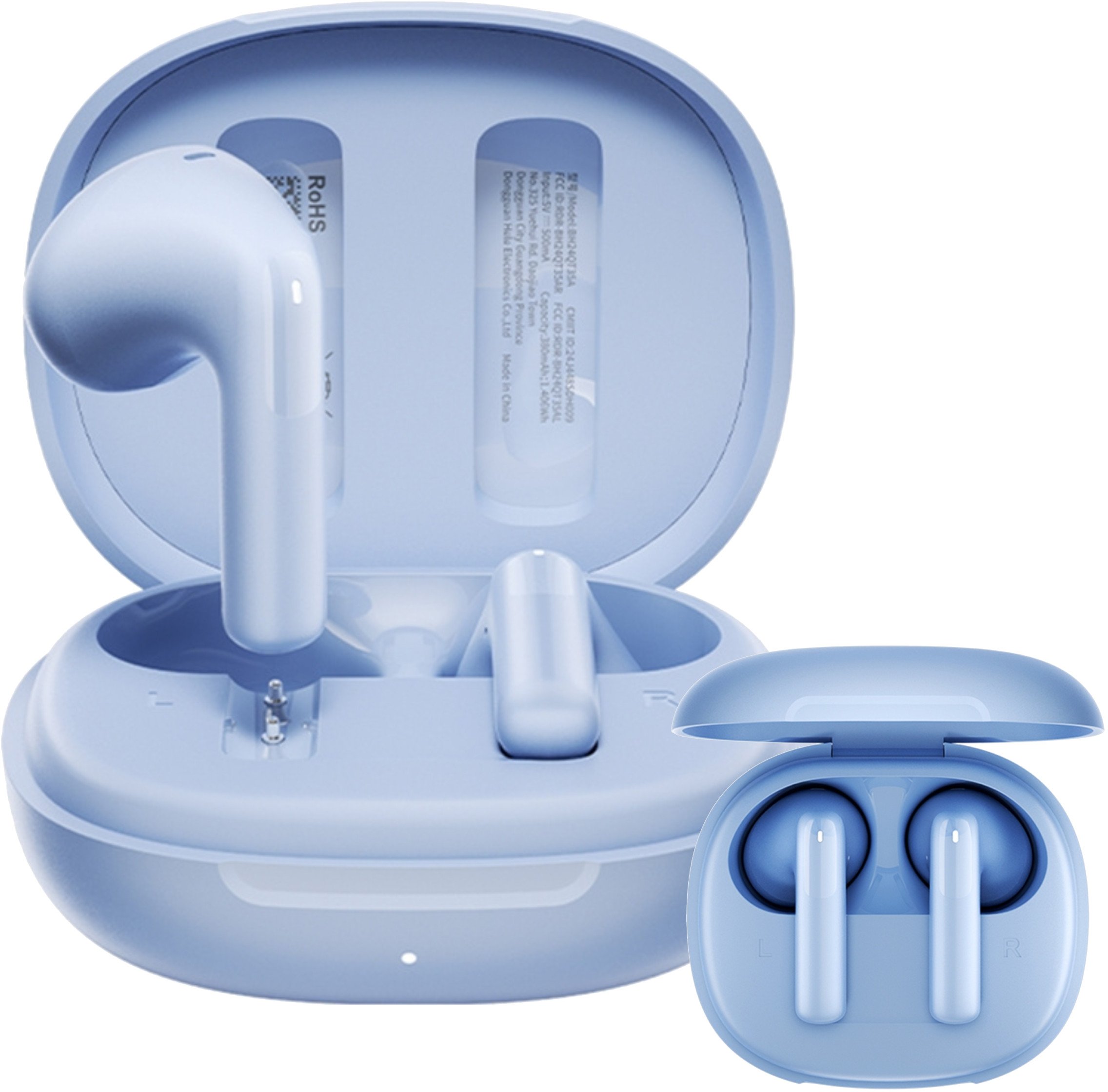 Kufje TWS QCY AilyBuds E10 QT35, Bluetooth 5.4, 27 orë bateri, blu