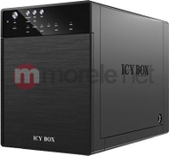 Kuti e jashtme Icy Box IB-3640SU3, 4-Bay JBOD, USB 3.0 dhe eSATA, argjend